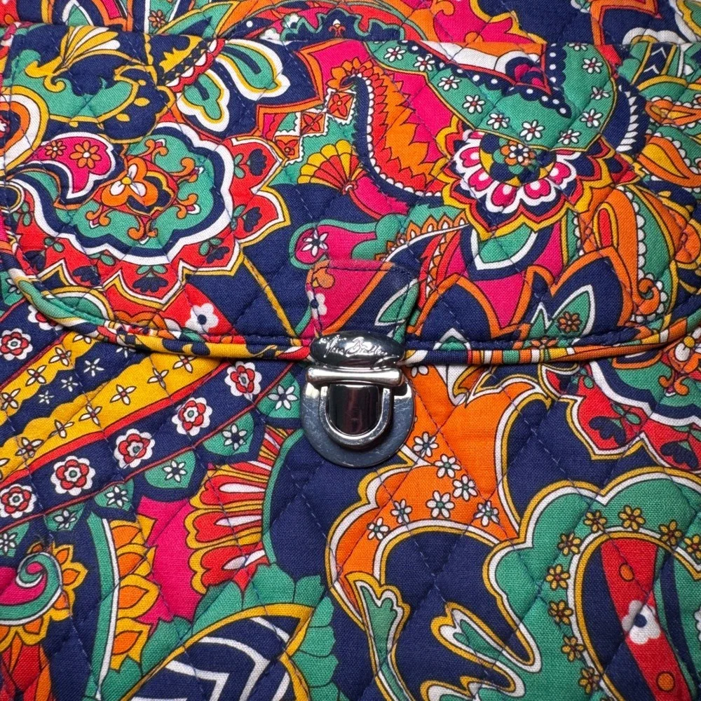 Vera Bradley Sun Valley Paisley Quilted Cotton Crossbody Bag Adjustable Strap